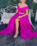 Rochie fucsia lungă mărimea S-M damă