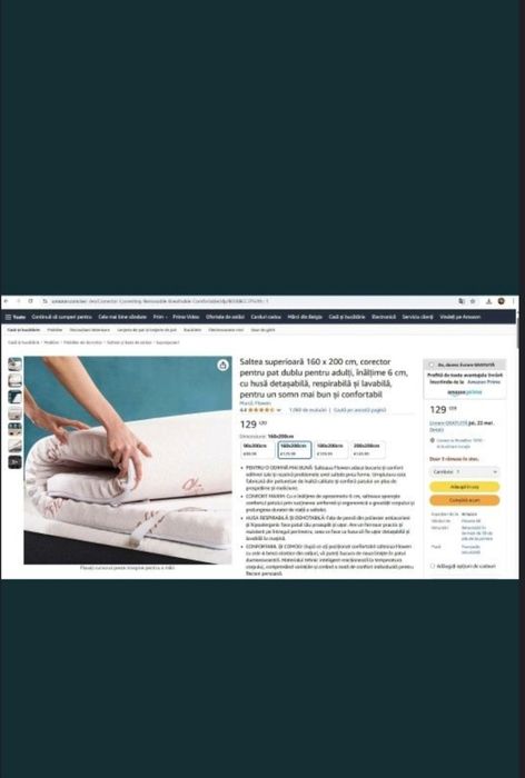 Topper Saltea 140x190 PRODUS NOU