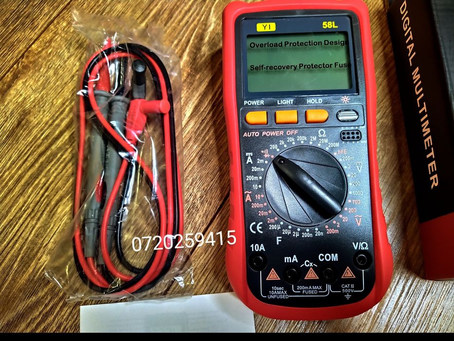 Multimetru Multifunctional cu Display, Iluminare Led  YI58L