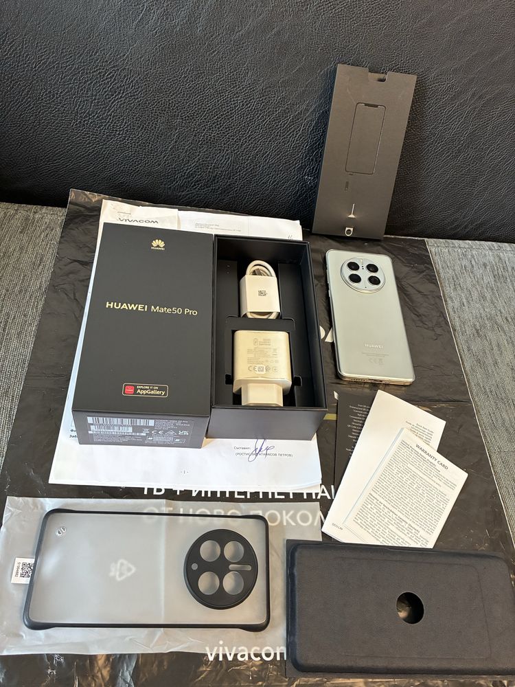 256GB Huawei Mate 50 Pro Vivacom Гаранция до 2025 г. Silver