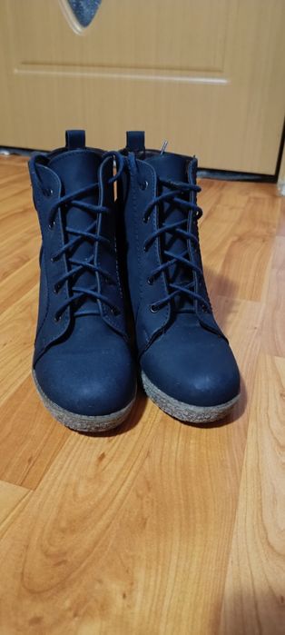 Botine damă cu toc gros