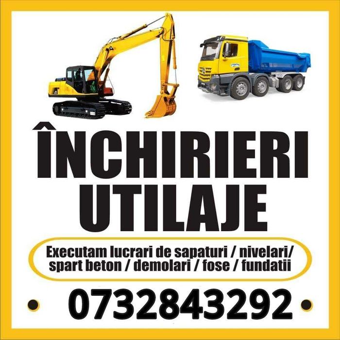 Sapaturi cu miniexcavator si transport cu basculanta 3.5tone