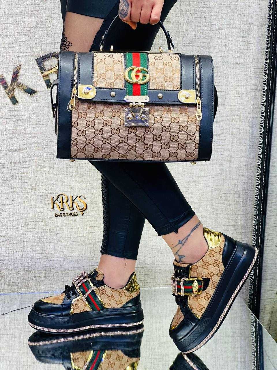 Gucci dama adidasi+geanta