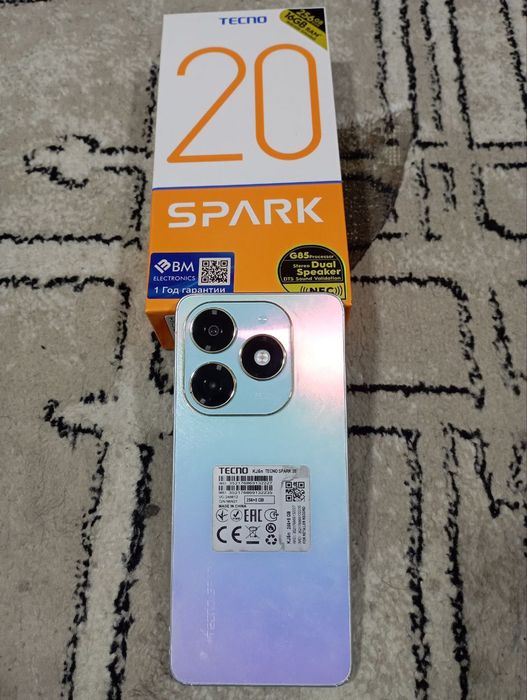 TECNO SPARK 20 Kafolati bilan 1  oy