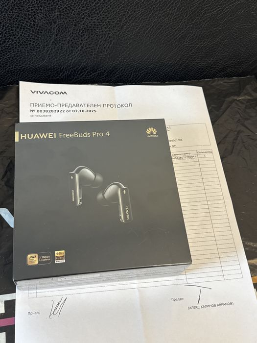 ЗАПЕЧАТАН Huawei FreeBuds Pro 4 Гаранция Vivacom 2027г. Black Черен