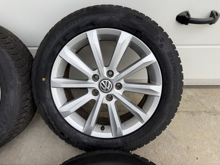 Roti - jante 17’ 5x112 Volkswagen + Anvelope iarna 215/55 R17 Falken