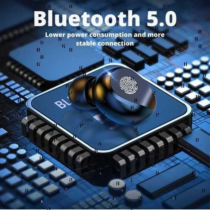 Безжични стерео слушалки F9 TWS Bluetooth,тъч контрол,хендсфри,блутут