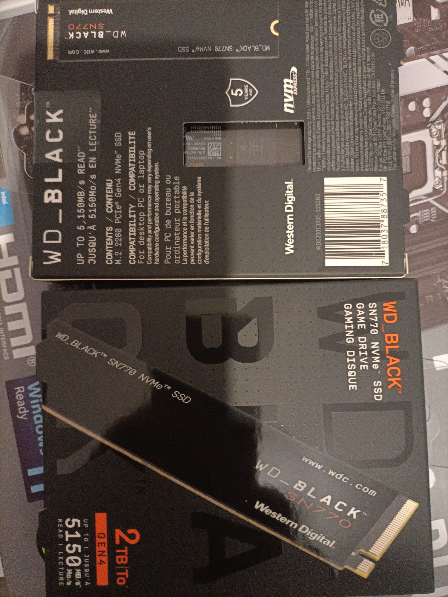 vand ssduri wd black sn770 2tb nou sigilat la cutie pcie 4.0