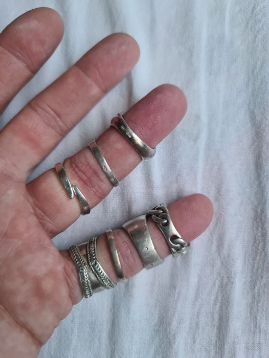 N Lot 7 inele superbe dama argint 925,marcate testate și verificate