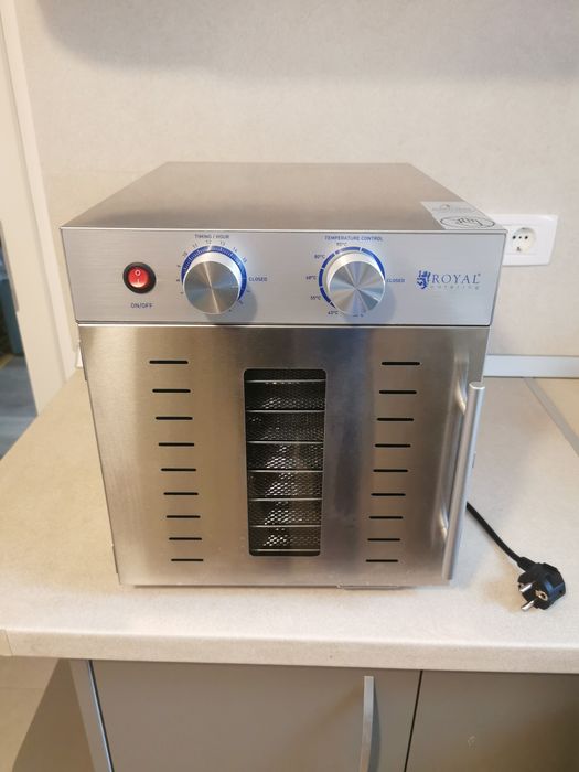 Deshidrator Royal Catering RCDA-800/23S • 800W • 8 tăvi inox 30x30 cm