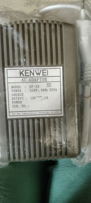 Адаптер KENWEI AC Adaptor model RF-1A power 220V, 50Hr 32VA 12V. Новый