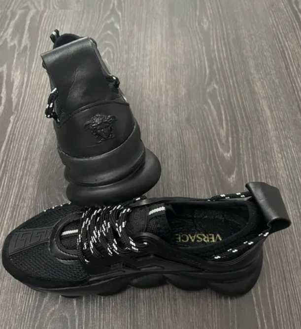 Adidasi Versace Chain Reaction Sneakers full black (full box)