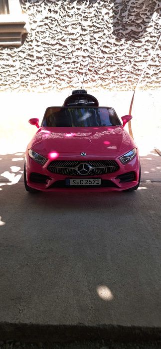 Vand masinuta electrica copii fetite roz Mercedes