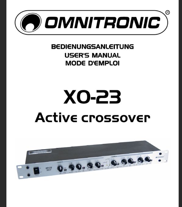 Кроссовер активный XO-23 omnitronic