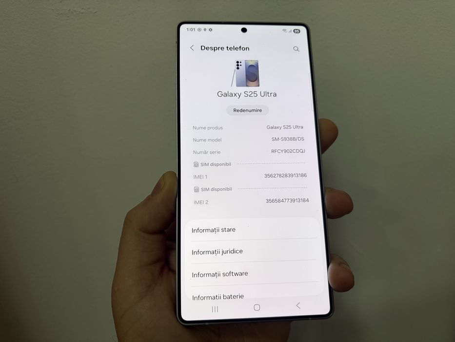 Samsung Galaxy S25 Ultra, 256 gb, 12 gb ram, 5G, SilverBlue
