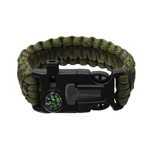 Bratara IdeallStore®, Military Surplus, paracord, 26 cm, verde