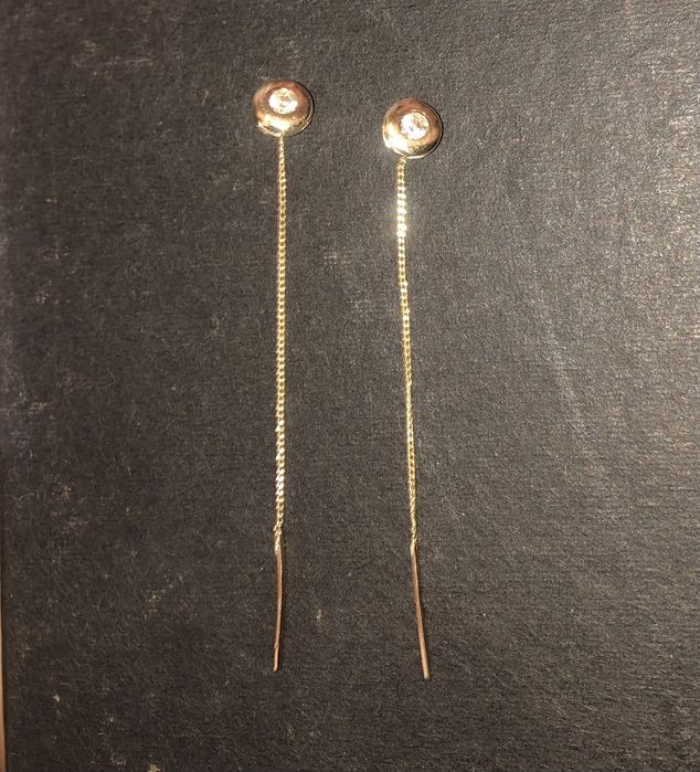 Серги висюльки рыбий глаз Турция завод.