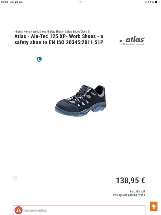 Incaltaminte protectie Atlas Alu-Tec /43