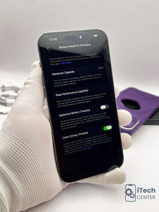 iPhone 14 Pro MAX, 1TB, Deep Purple, 100% батерия, ОТЛИЧЕН, ГАРАНЦИЯ!