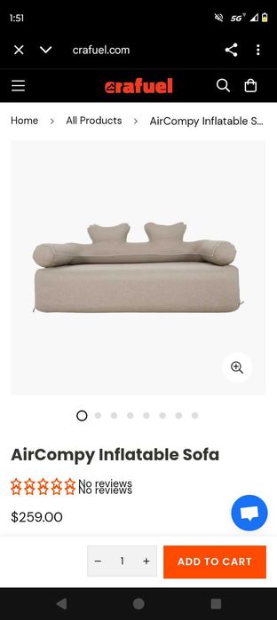 Canapea gonflabila pentru curte sau apartament