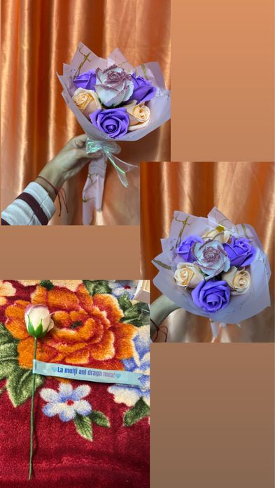 Buchete trandafiri de săpun