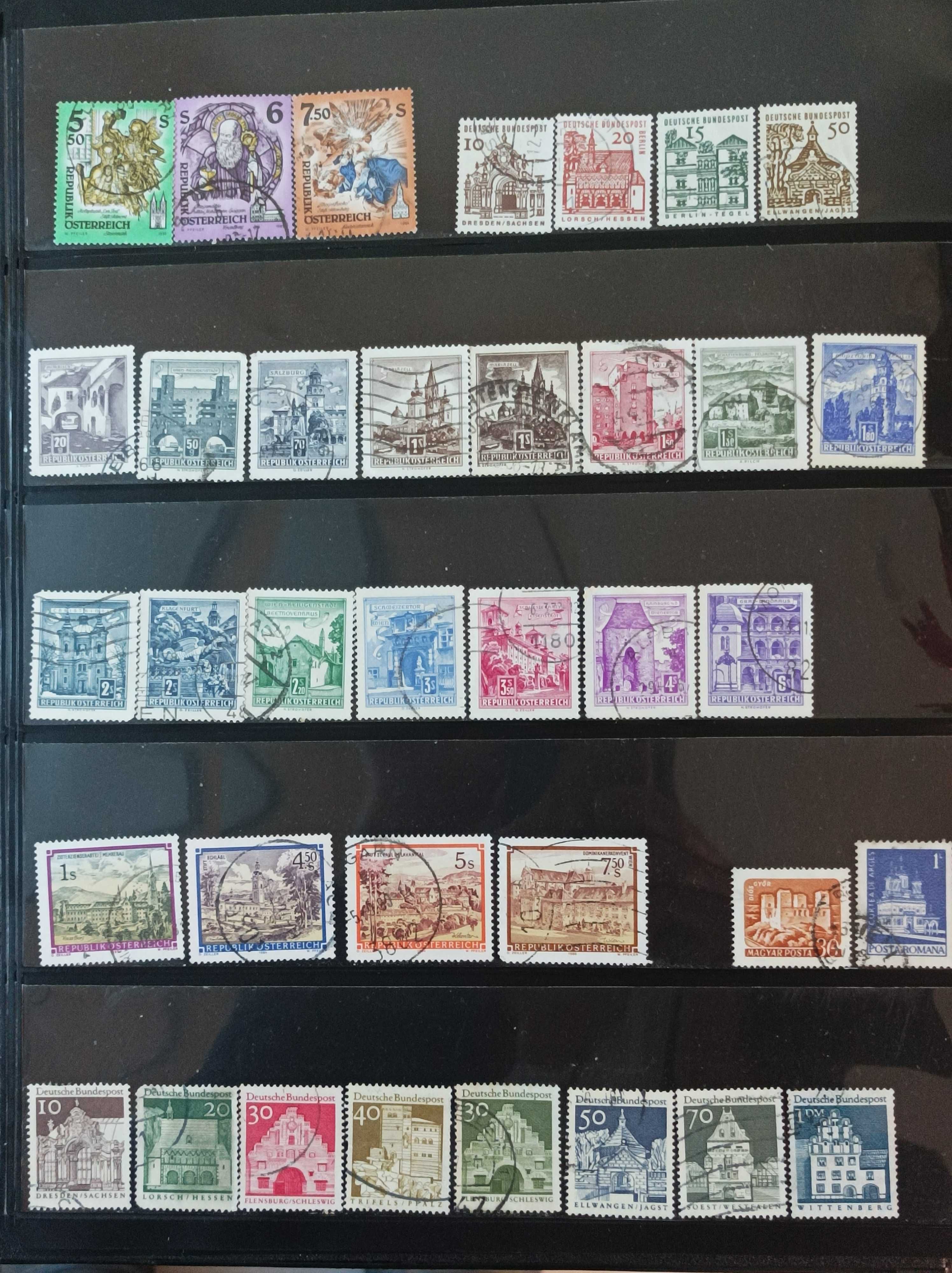 Колекция пощенски марки със 72 замъка.