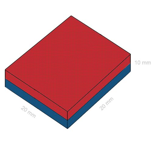Magnet 20x20x10mm Neodim Bloc Puternic 12 kg atractie fixare