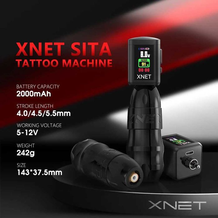 Aparat de tatuat NOU Xnet Sita Mic, Foarte puternic 3 came 4, 4.5, 5.5