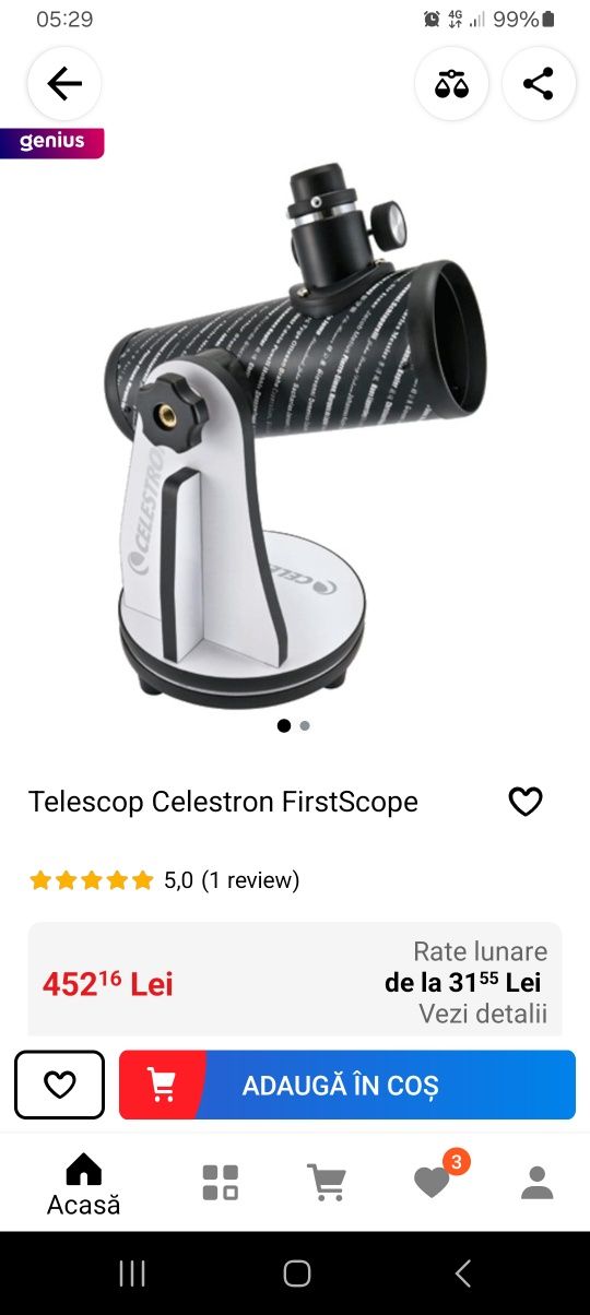 Telescop celestron FristScope