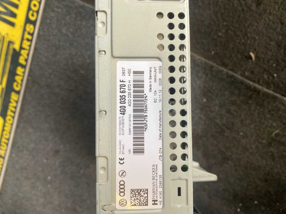 Мултимедия Mmi навигация Dvd Ауди А6 Audi A6 4G C7 4G0035670F ном 517