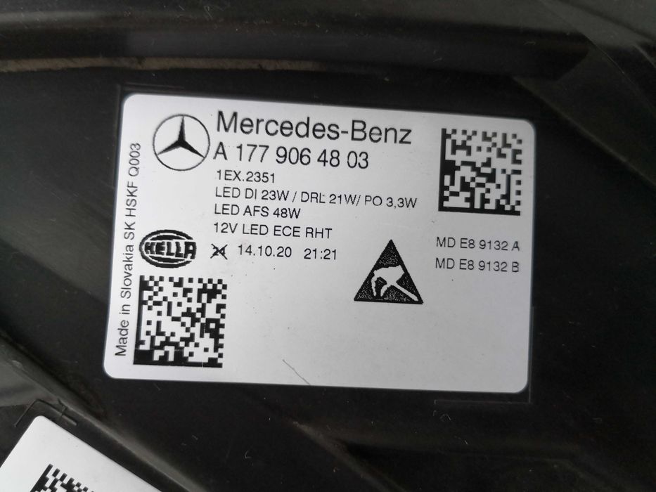 Фар Mercedes W177 FULL LED десен/Фар Мерцедес A-classa W177 оригинален