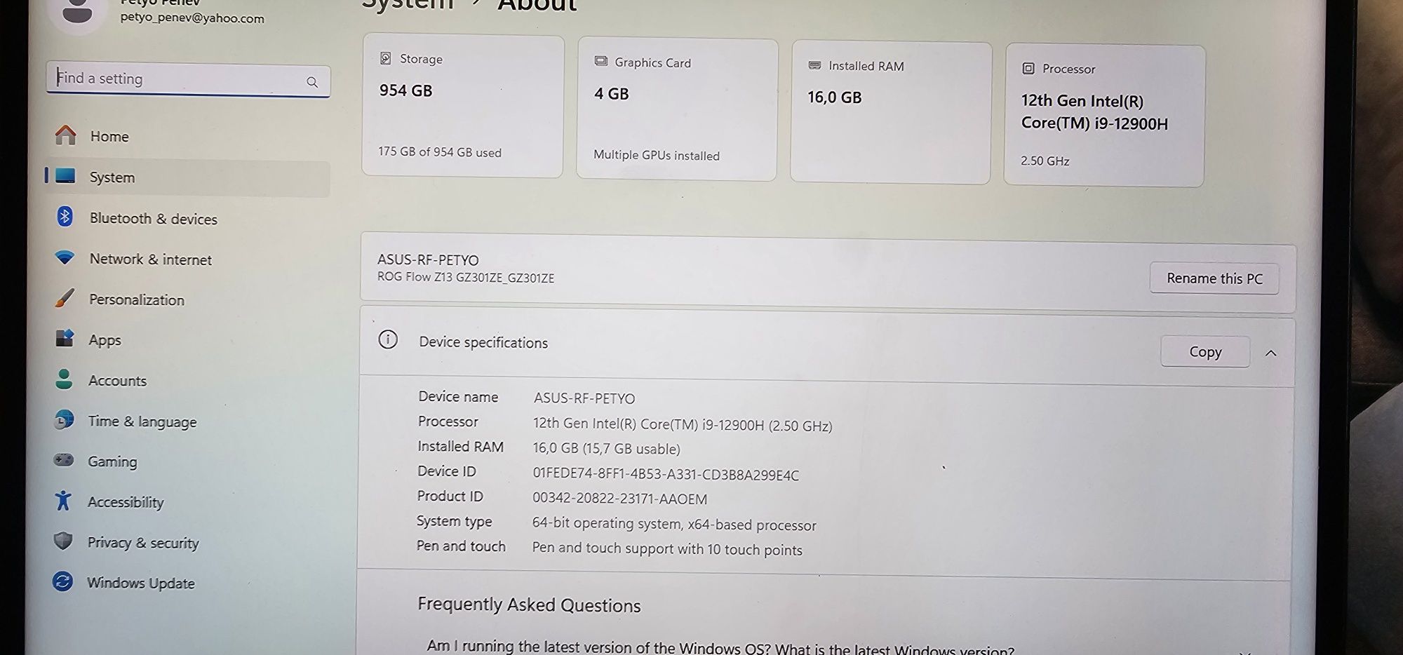 Gaming laptop tablet Геймърски лаптоп таблет Asus Rog Flow Z13