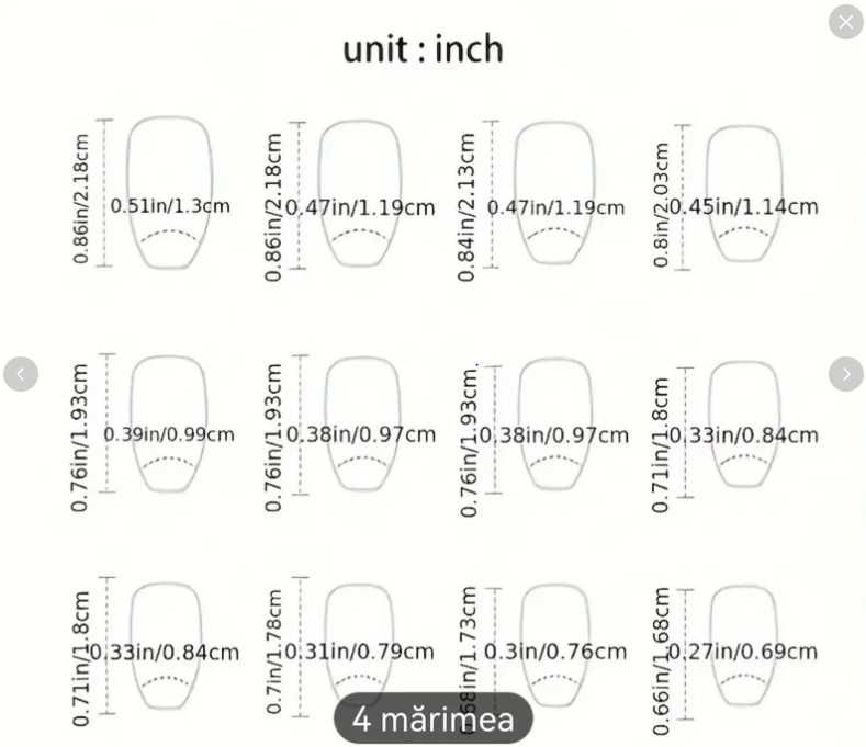 Press On Nails Sakura Migdală XS Unghii false