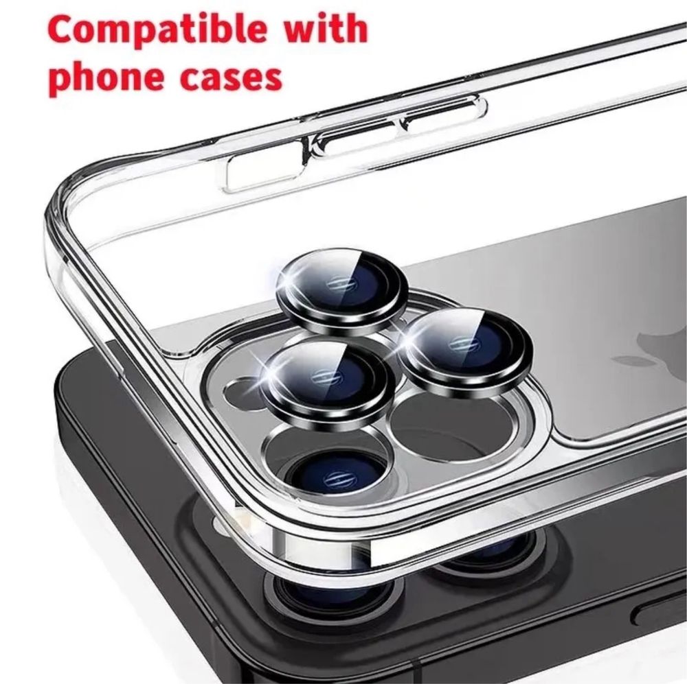 Sticla protectie camera lentile iPhone 14 - 15 Pro Max 4 culori