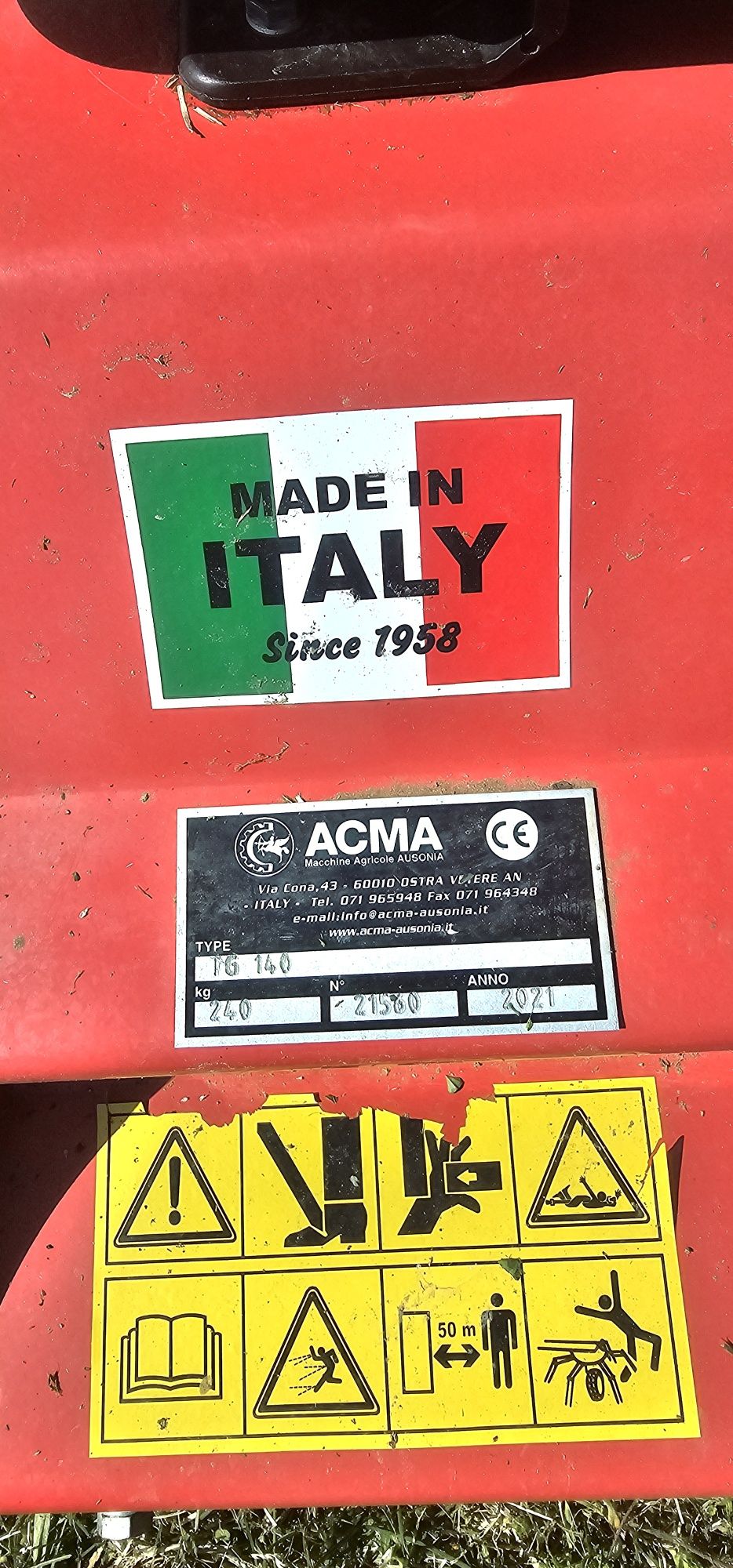 Tocatoare dezaxabila pentru tractor ,140cm ,cutite cican ,import itali