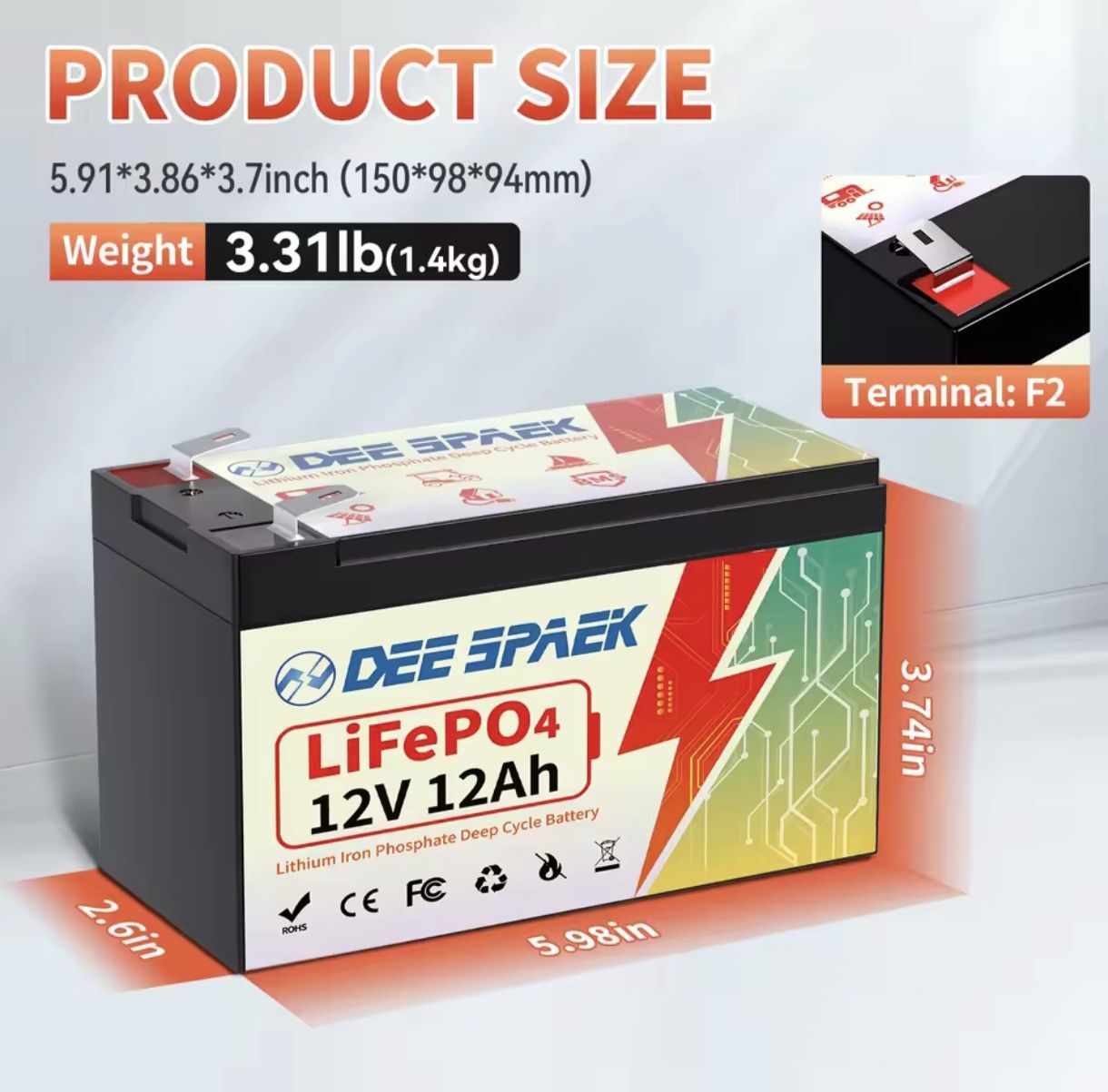 Батерия LifePo4 12v 12ah