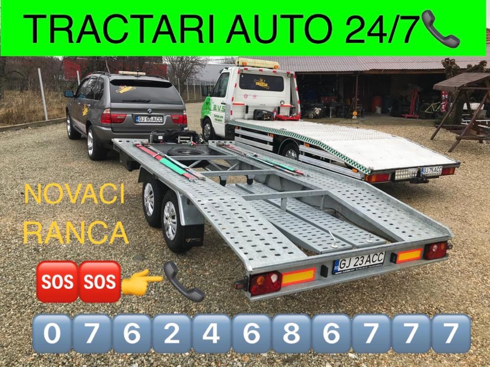 Tractari auto Platforma Asistenta rutieră Novaci ranca Gorj NON stop