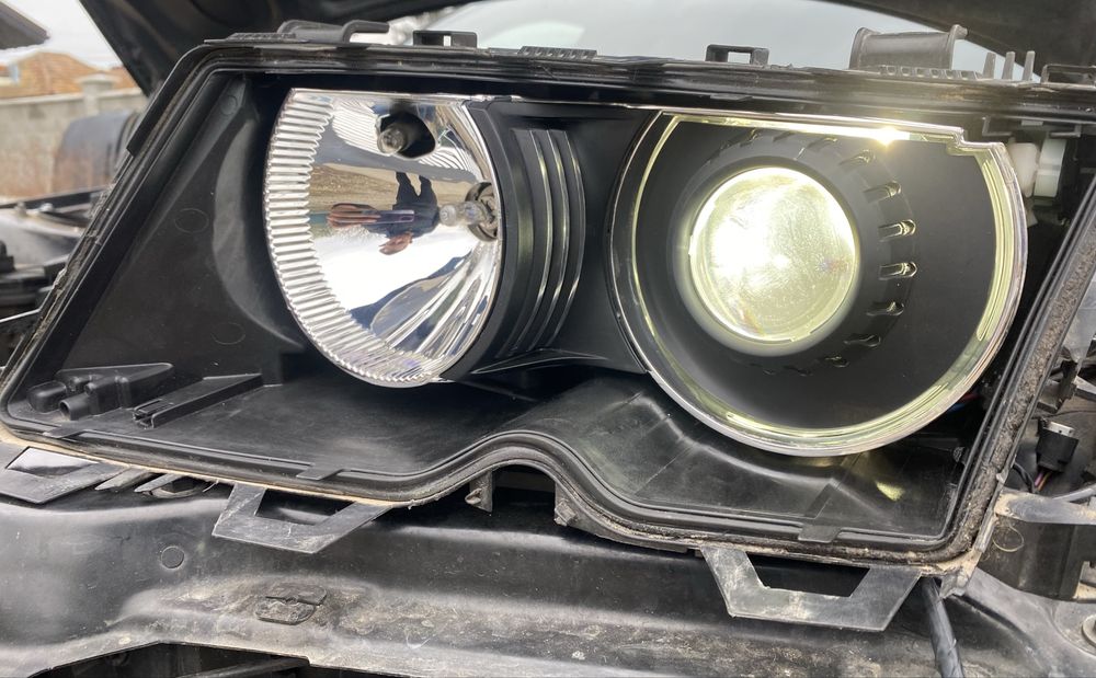 Фарове с лупи и ксенон за Бмв Е46 купе преди фейс