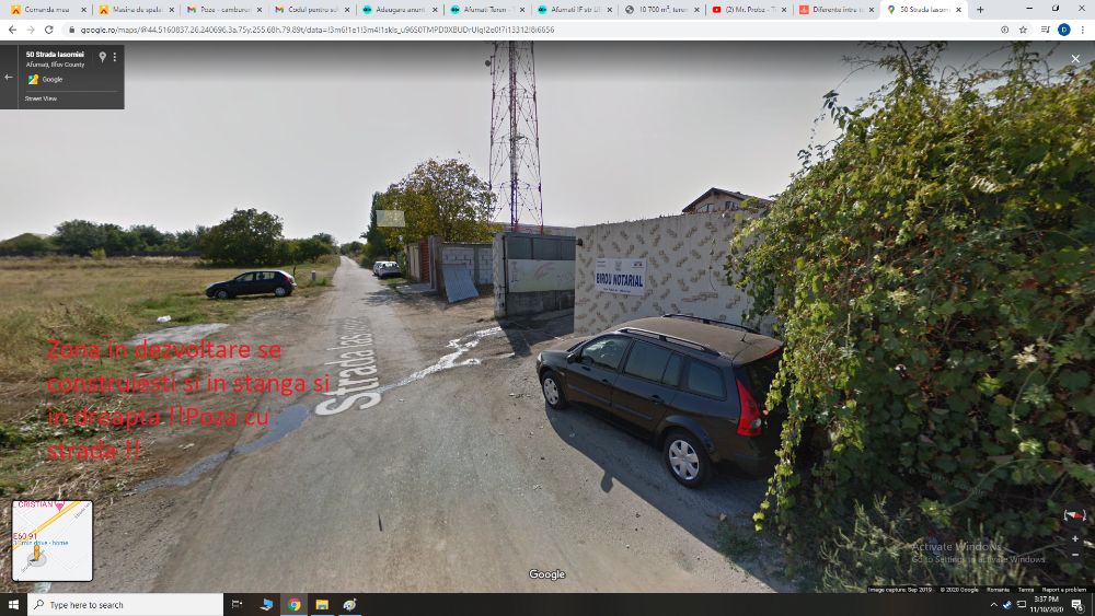 TEREN LOCALIATEA AFUMATI in spate la CLASS utilaje agricole. 75€ Mp2