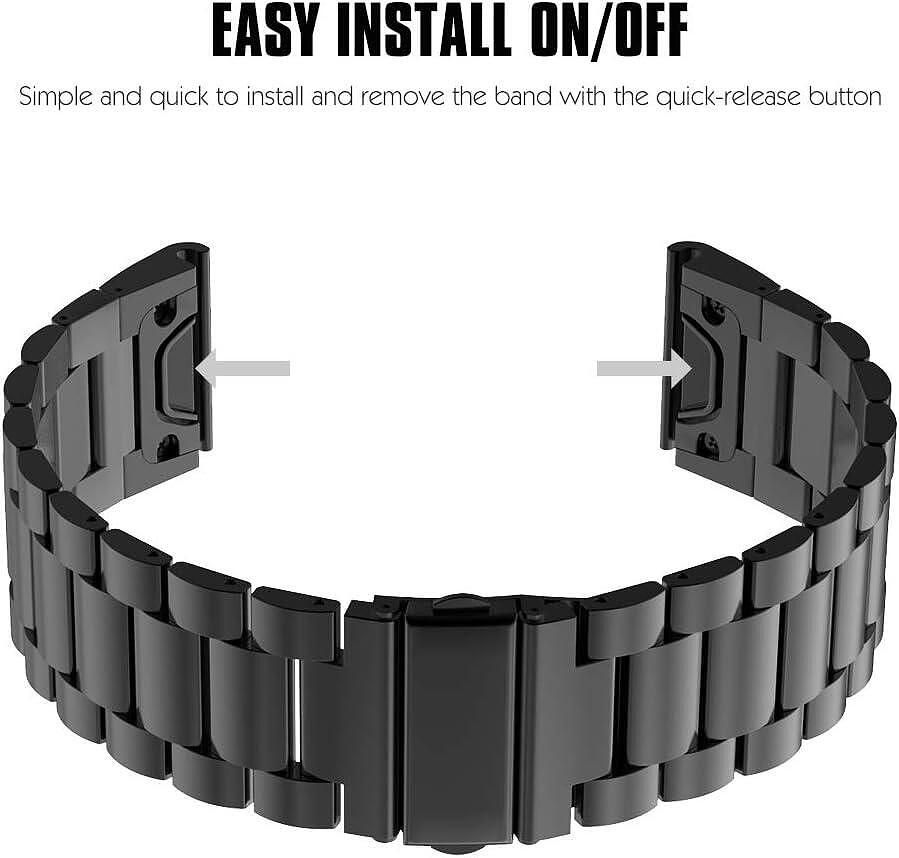 Метална Стоманена Верижка за Garmin fenix 8 | 7X | 6X | 5x pro Solar s