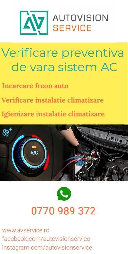Aer conditionat/ AC / Incarcare freon R134a auto, igienizare