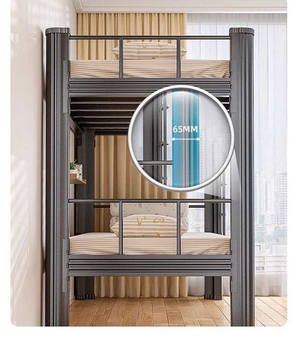 Усиленная металлическая кровать 2 яруса, до 500 кг