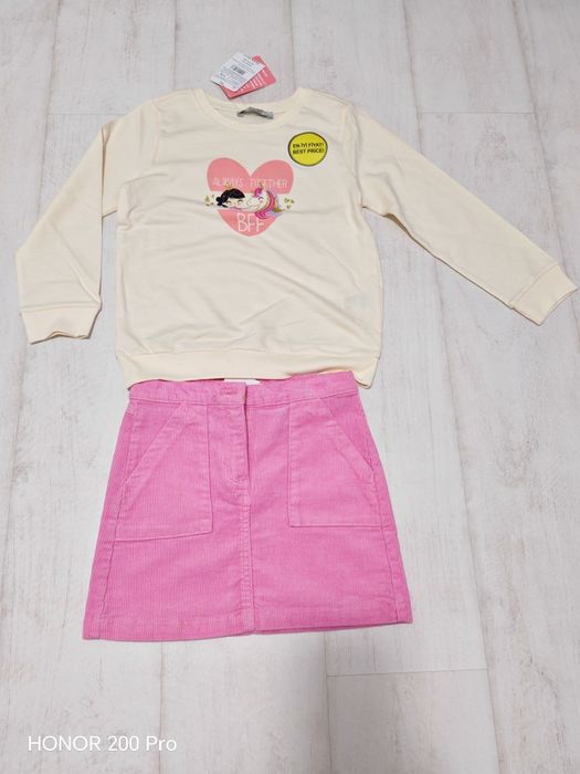 Set fete fusta H&M si bluza Lcw, noi cu eticheta,  marimea 6-8 ani
