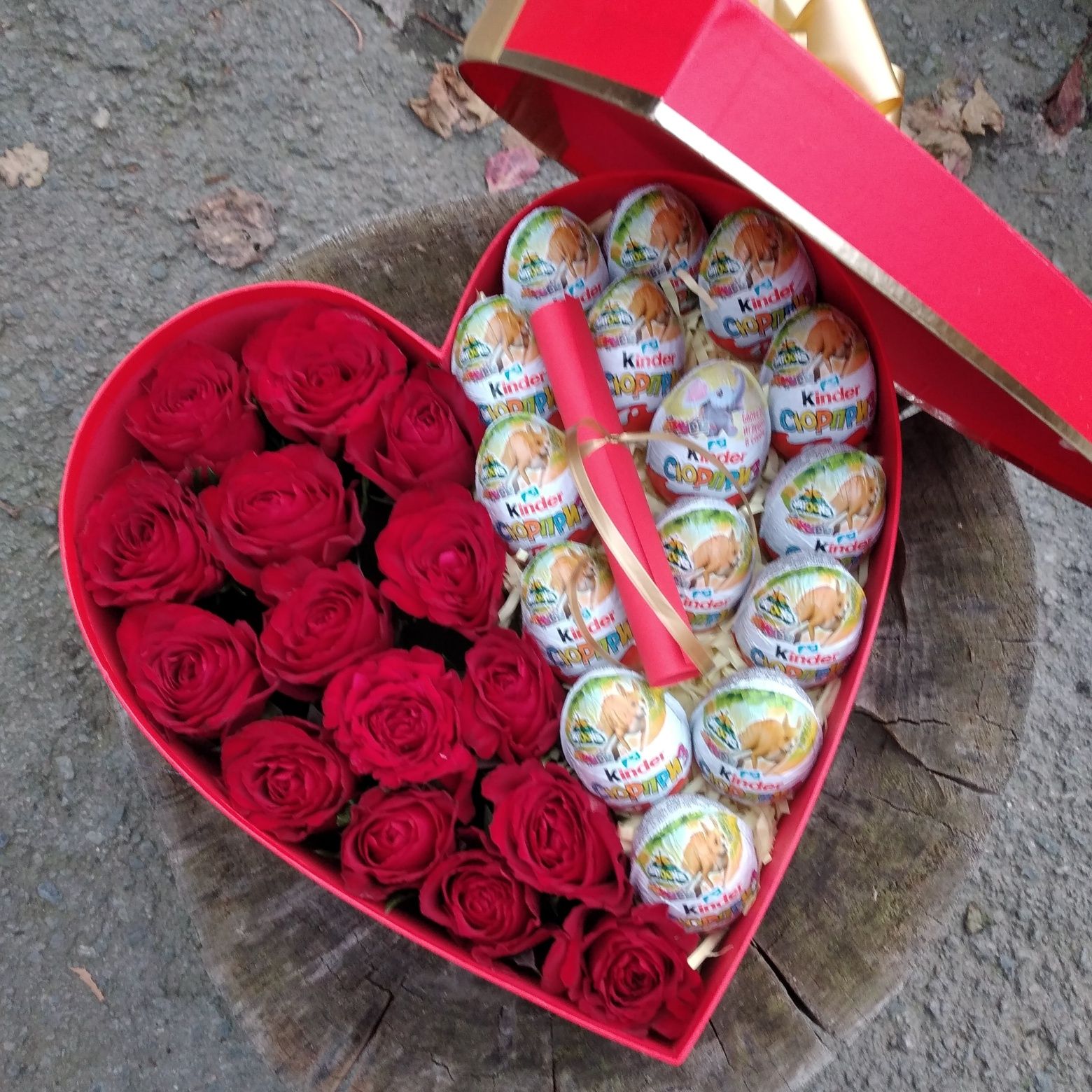 Подарок девушке, метровые розы
