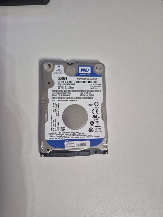 HDD WD 500gb 2.5inch folosit. Garantie 100% testat sentinel
Funcționea