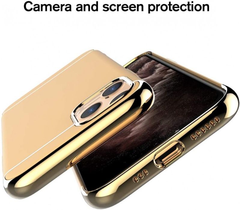 Husa Apple iPhone 11 PRO MAX, Elegance Luxury 3in1 Gold, PRODUS NOU
