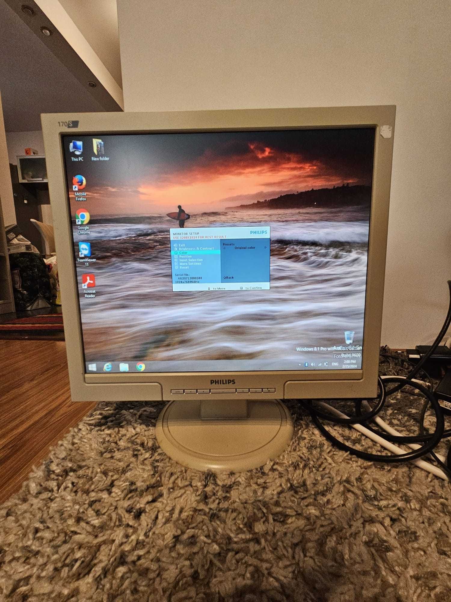 Monitor Phillips 1024x768, 60Hz, VGA