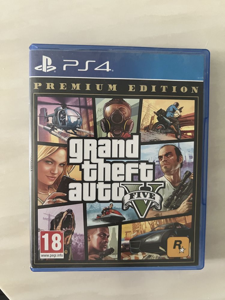 Диск на ps4 GTA5 Premium  Edition(русский язык)