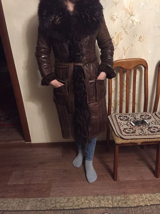 Дублёнка турецкая, тёплая, натуральный мех