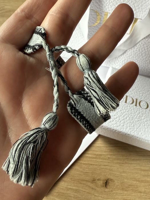 Set bratari Dior bumbac light blue si apricot, cutia si punga incluse